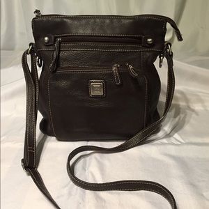 Giani Bernini brown leather crossbody purse